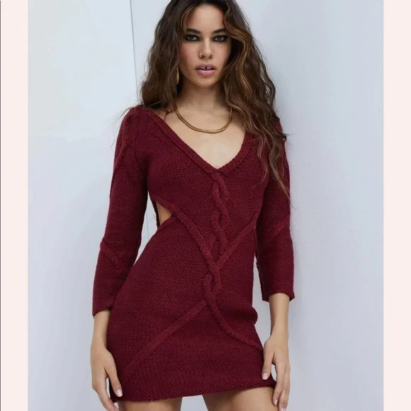 For Love And Lemons | Dresses | Nwt For Love And Lemons Sweater Cutout Dress Red Keke Cut Out Sweater Dress | Poshmark For Love And Lemons | Dresses | Nwt For Love And Lemons Sweater Cutout Dress Red Keke Cut Out Sweater Dress | Poshmark